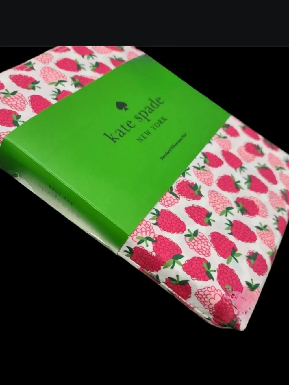 Kate Spade Raspberry Pillowcase Set 100% Cotton New